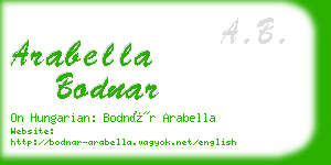 arabella bodnar business card